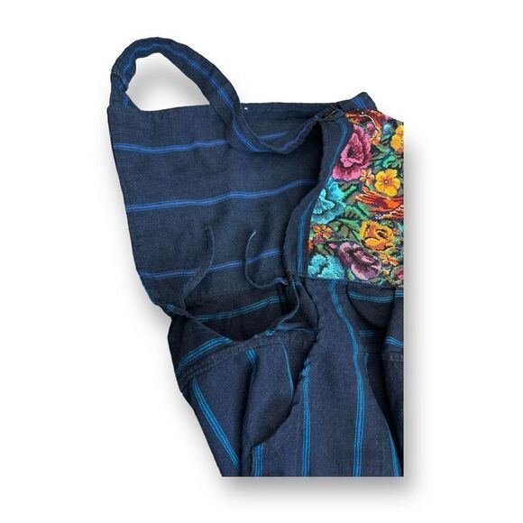 Guatemalan Ikat Vintage Embroidery Striped Custom Jumpsuit Size Small - Picture 7 of 8